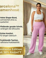 Barcelona™ Damenhose mit hohem, formendem Bund und geradem, lockerem und komfortablem Schnitt in Pink