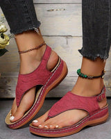Bibiana | Damen Orthopädische Sandalen Bequem Sommer in Rot