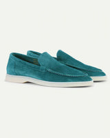 Herren Loafers | Klassische Slipper | Weiche Oberfläche mit samtiger Textur & Elegantes Design in Dunkel-Türkis