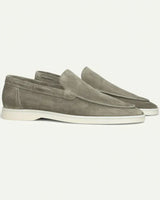 Herren Loafers | Klassische Slipper | Weiche Oberfläche mit samtiger Textur & Elegantes Design in Olivgrün