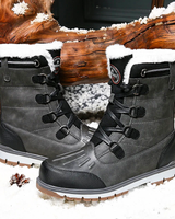 Herren Warm Winterstiefel | Rutschfest in Schwarz