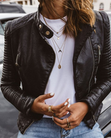 ANNA - Elegante Lederjacke für Damen. in Schwarz
