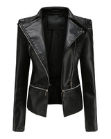 Cloy Stylische Lederjacke in Schwarz