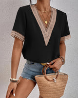 TANJA | Elegantes damen t-shirt in Schwarz