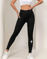 Luna-Gekürzte Workout-Leggings mit hoher Taille in Schwarz