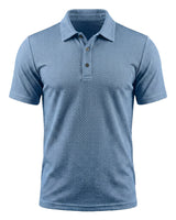 Dario | Atmungsaktives Stretch Poloshirt in Küstenblau