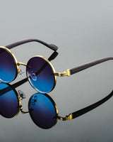 Aila | Premium Metall-Sonnenbrille mit Anti-Reflektion in Blau
