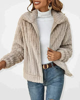 Isadora Damen Cardigan mit langen Ärmeln in Beige