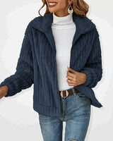 Isadora Damen Cardigan mit langen Ärmeln in Marineblau