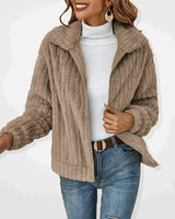 Isadora Damen Cardigan mit langen Ärmeln in Khaki