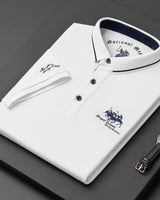 Domantas - Klassisches Polo T-Shirt in Weiß