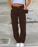 Marta | Damen Leinen Cargo Hose – Leinenhose Cargo Lässig für Alltag 2026 in Braun