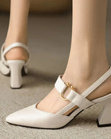 Christina – Elegante Damen Slingback-Pumps in Beige