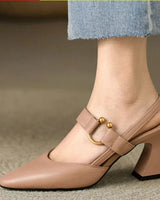 Christina – Elegante Damen Slingback-Pumps in Apricot
