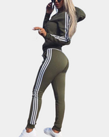 Trendy Damen Jogginganzug - Mila in Olivgrün