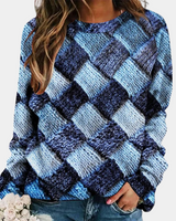 Stilvoller Bunter Damenpullover - Camilla in Blau
