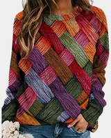 Stilvoller Bunter Damenpullover - Camilla in Orange