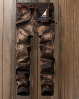 Herren Lang Vintage Jeans in Kaffee