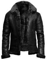 Callen - Mit Plüsch gefütterte Winterjacke in Schwarz