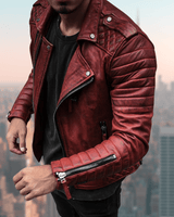 Die stylische und einzigartige Lederjacke - JACK in Rot
