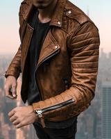 Die stylische und einzigartige Lederjacke - JACK in Braun