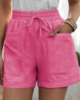 Lotta | Luftige Paperbag-Shorts in Rosa