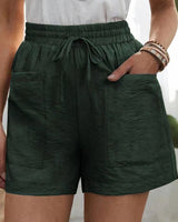 Lotta | Luftige Paperbag-Shorts in Grün