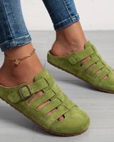 Nathalie | Gemütliche Slip-On-Mulesandalen in Grün