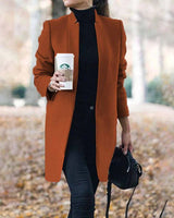 Annika | Damen Chic Maßgeschneiderter Formeller Wintermantel in Karamell