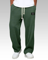 Androw – Bequeme Hose Mit Weitem Bein in Dunkelgrün