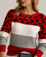 Cherry™ - Trendiger, schicker gemusterter Pullover in Rot