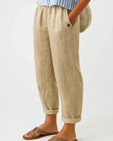 Romina™ Klassische Leinenhose in Beige