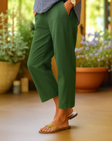 JULIENNE | Elegante Leichte Hose in Grün
