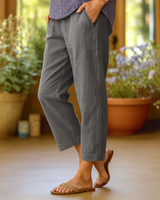 JULIENNE | Elegante Leichte Hose in Grau