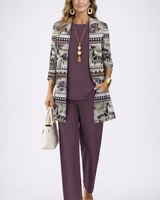 Valerie | Elegantes 3-teiliges Casual-Set in Pflaumenlila