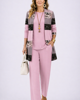 Patricia | Elegantes 3-teiliges Casual-Set in Rosa