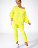 Nessa - federleichtes Loungewear-Set in Gelb