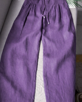 Kuupik – Weite Hose Aus Leinen in Lila