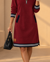 Keani - Elegantes Polo Kleid in Rot