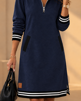 Keani - Elegantes Polo Kleid in Marineblau