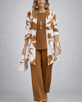 Esmeray | Elegantes 3-teiliges Casual-Set in Braun