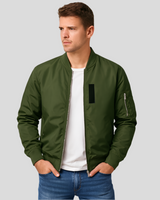 Minimalistische Herren-Bomberjacke - Danilo in Dunkelgrün