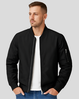 Minimalistische Herren-Bomberjacke - Danilo in Schwarz