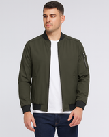Minimalistische Herren-Bomberjacke - Ken in Olivgrün