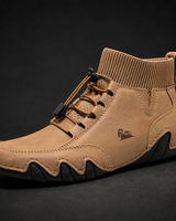 Tuncer – Turnschuh Aus Leder mit Schnürung in Braun