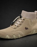 Tuncer – Turnschuh Aus Leder mit Schnürung in Khaki