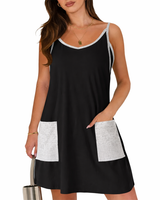 ISABELLE™ – Bequemes Ärmelloses Minikleid für den Sommer in 2- Schwarz