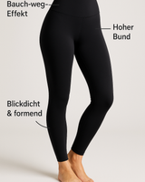Livia | Bauchweg High-Waist Shaper-Leggings – Rutschfest & Figurformend in Schwarz