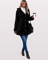Malory - Warme Jacke Mit Kapuze in Schwarz