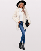 Malory - Warme Jacke Mit Kapuze in Weiß